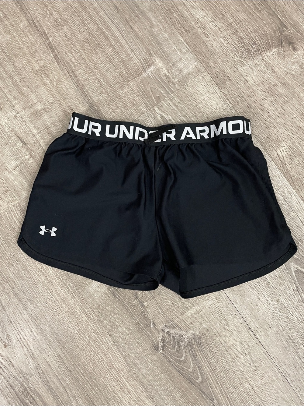 Under Armour Black Athletic Shorts with Branded Waistband